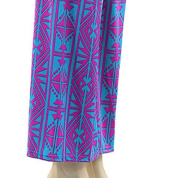 Jon & Anna Large Blueberry Palazzo Geometric Urban Cinched Ankle Pants - Picture 8 of 13